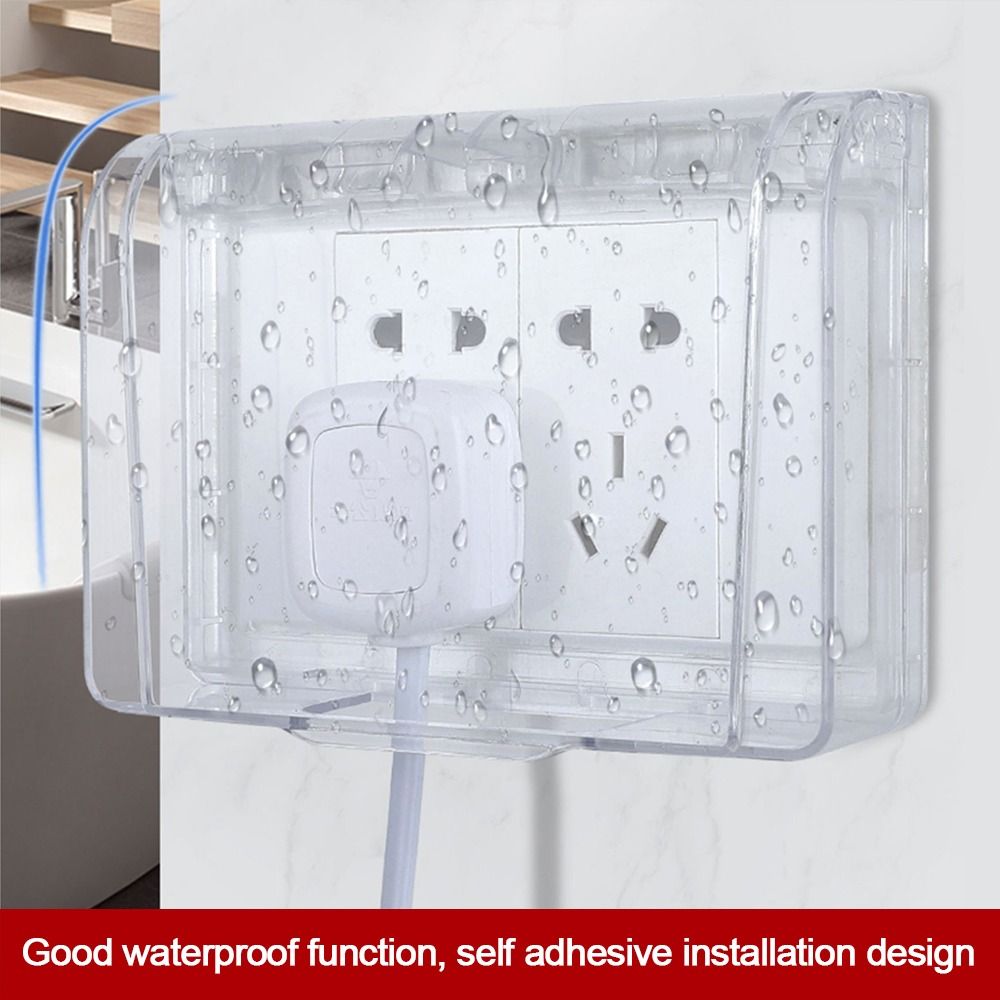 Outdoor Power Outlet Cover - Wall-mounted Switch Protective Cover Self-Adhesive 86