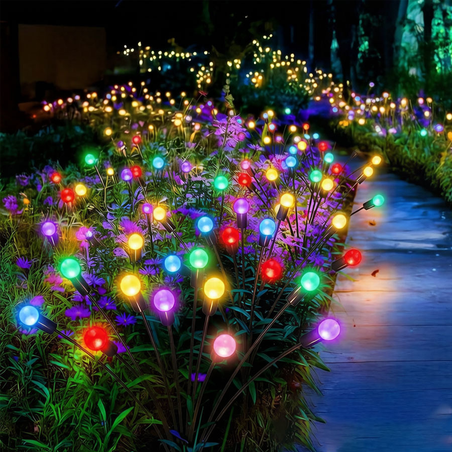 Outdoor Power Stake - 10/6 LED Solar Garden Firefly Waterproof
