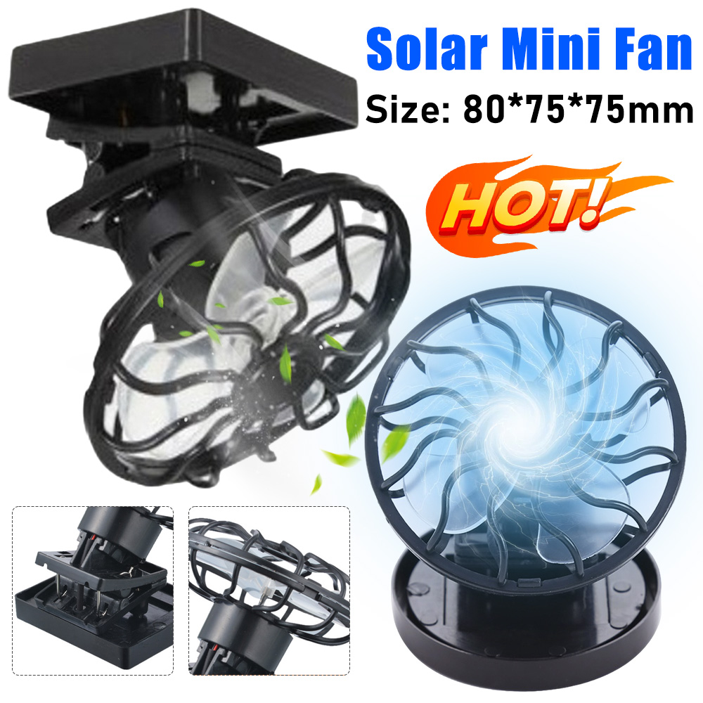 Outdoor Power Timer - Solar Power Mini Clip Fan Clip