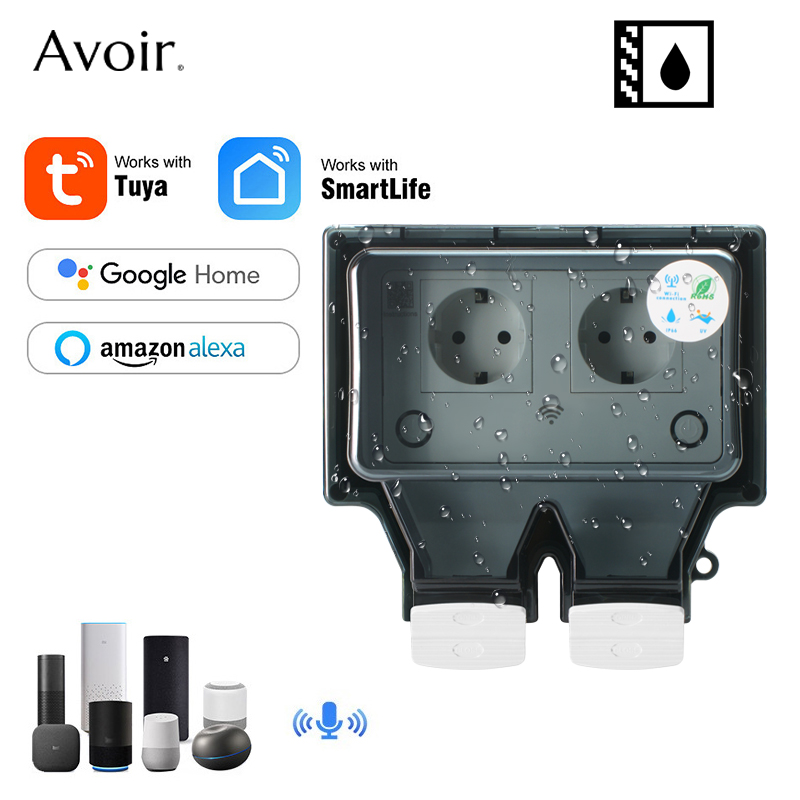 Avoir Tuya Tường Điện Ổ Cắm Ip - đánh giá và giá Outdoor Power Timer