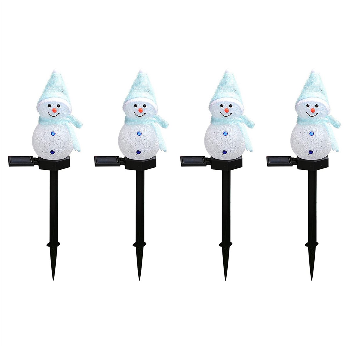N84R 4X Snowman Solar Lights C - đánh giá và giá Outdoor Solar Power Xmas Lights