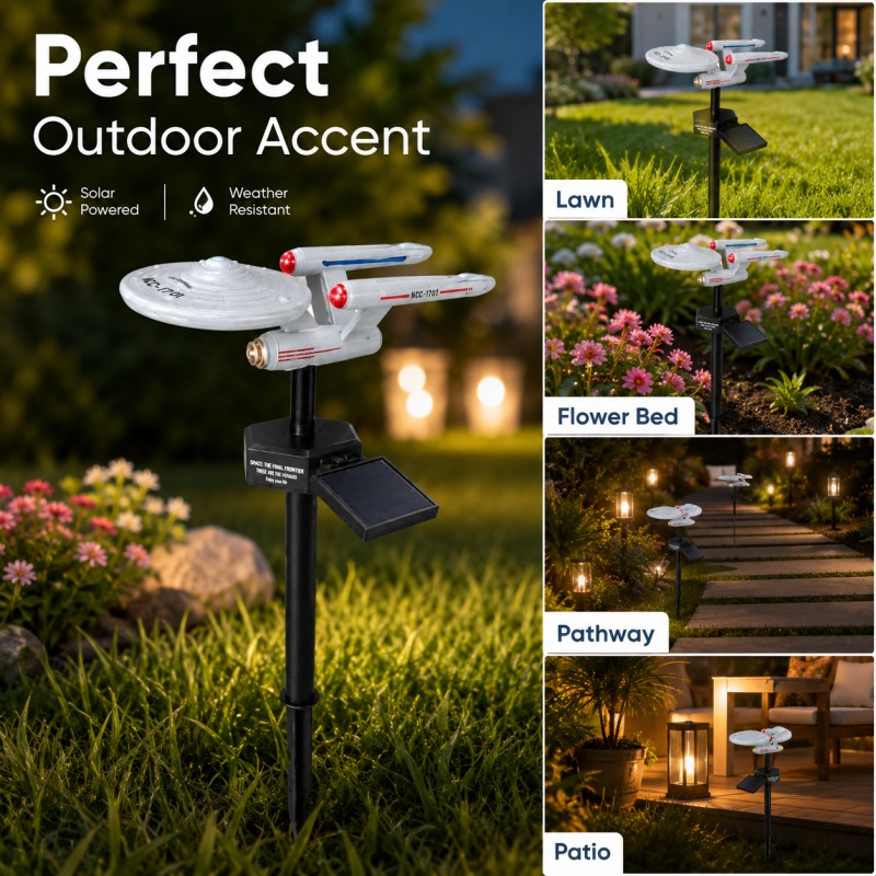 Star Trek USS Enterprise Solar - đánh giá và giá Outdoor Power Stake