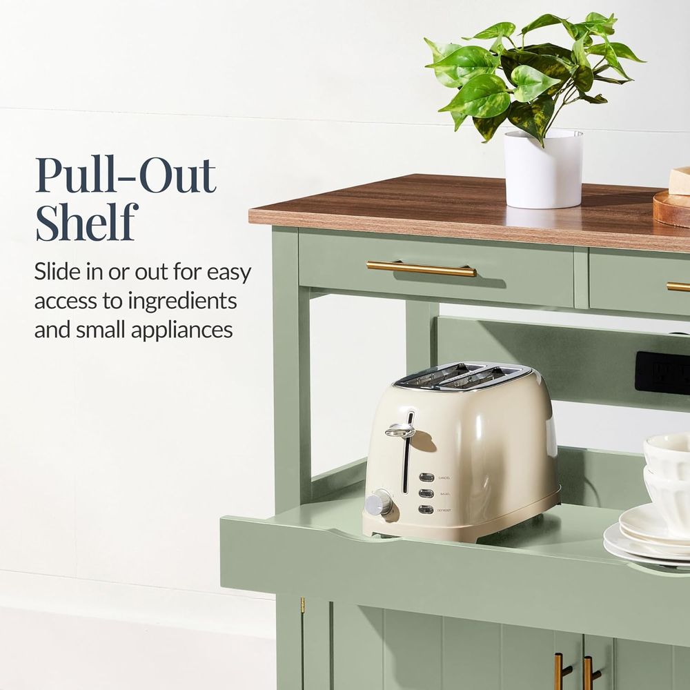 Large Rolling Kitchen Island C - đánh giá và giá Outdoor Kitchen Power Outlet