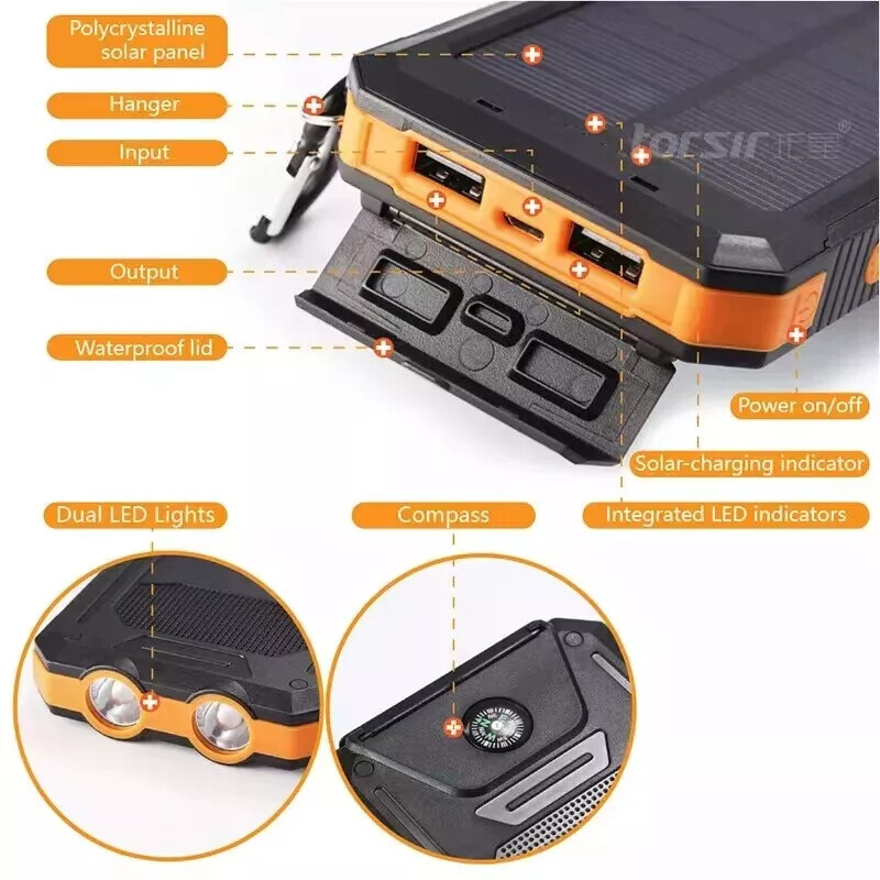 Solar Power Bank 200000mAh Wat - đánh giá và giá Xiaomi Outdoor Power Supply