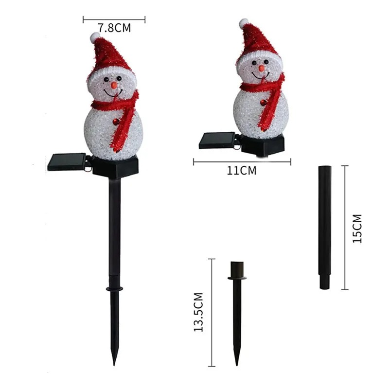 2 LED Snowman Solar Garden Lig - đánh giá và giá Outdoor Solar Power Xmas Lights