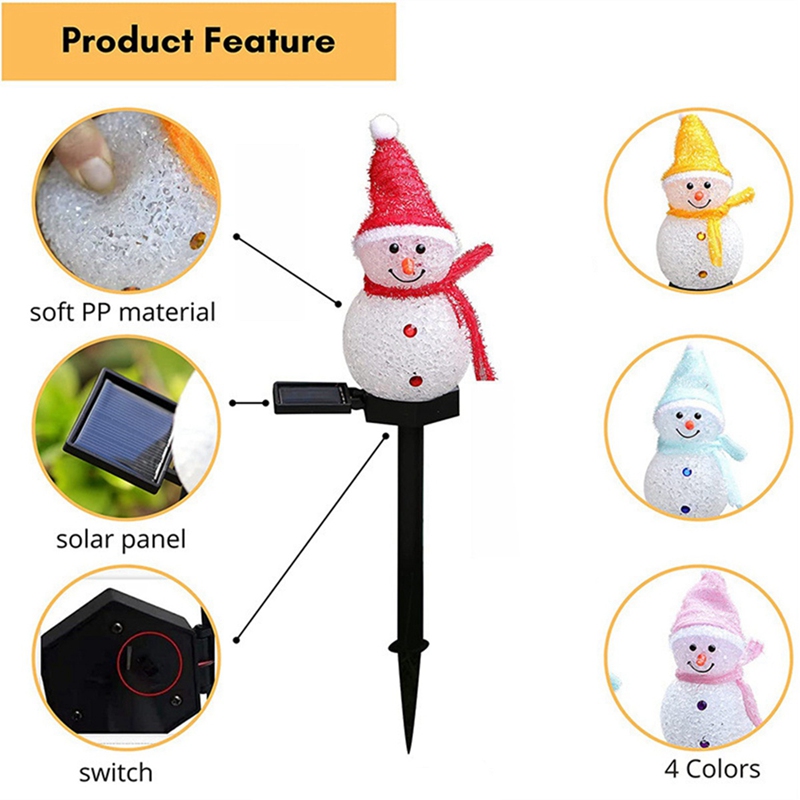 LED Snowman Solar Garden Light - đánh giá và giá Outdoor Solar Power Xmas Lights