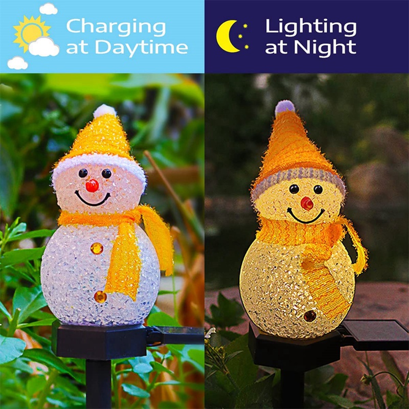 LED Snowman Solar Garden Light - đánh giá và giá Outdoor Solar Power Xmas Lights