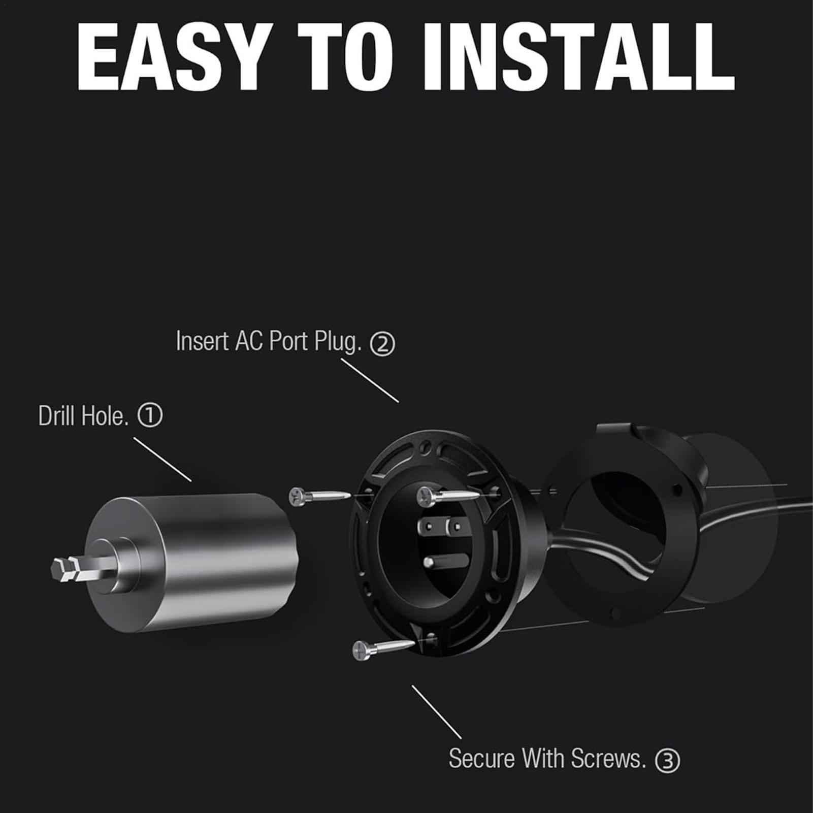 US Standard 125V RV Power Inle - đánh giá và giá Outdoor Power Outlet Install