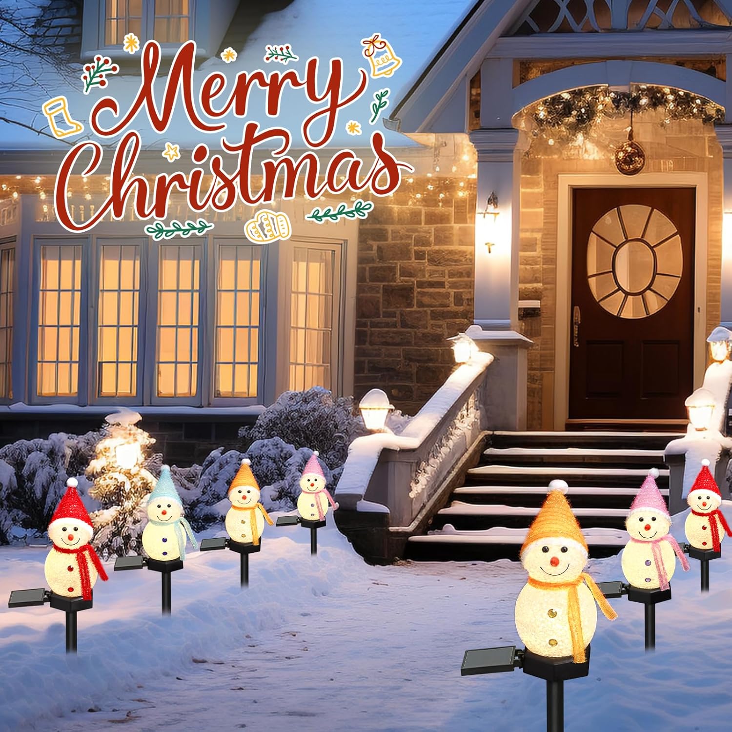 LED Snowman Solar Garden Light - đánh giá và giá Outdoor Solar Power Xmas Lights