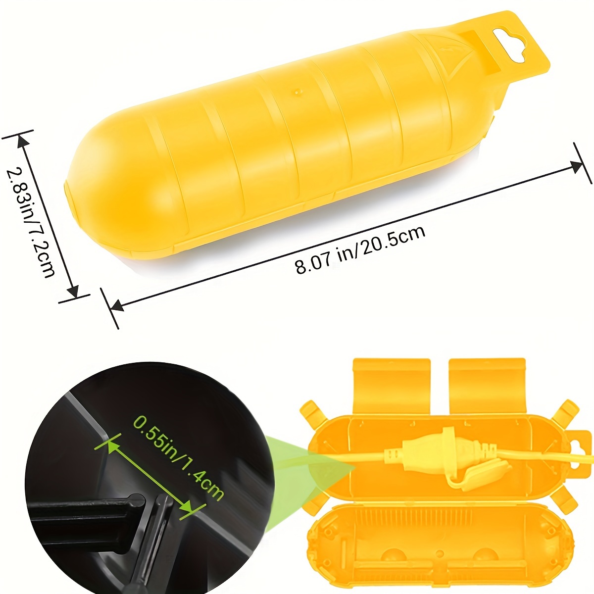 Extension Yellow Cord Safety C - đánh giá và giá Outdoor Power Outlet Cover