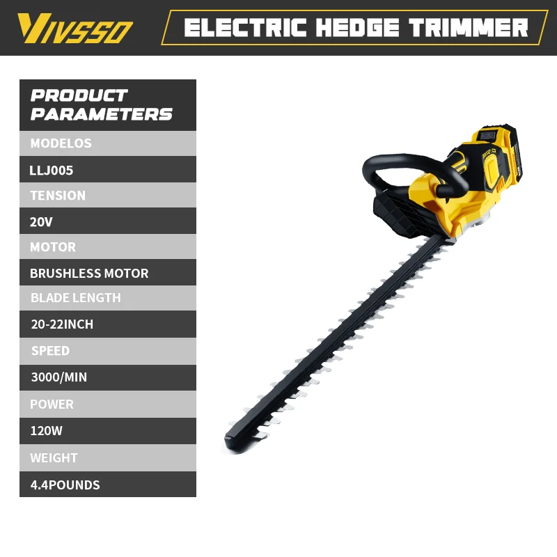 VIVSSO Cordless Electric Hedge - đánh giá và giá Hedge Trimmer Cordless