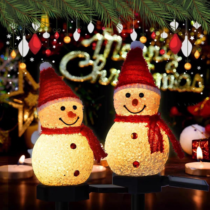 LED Snowman Solar Garden Light - đánh giá và giá Outdoor Solar Power Xmas Lights