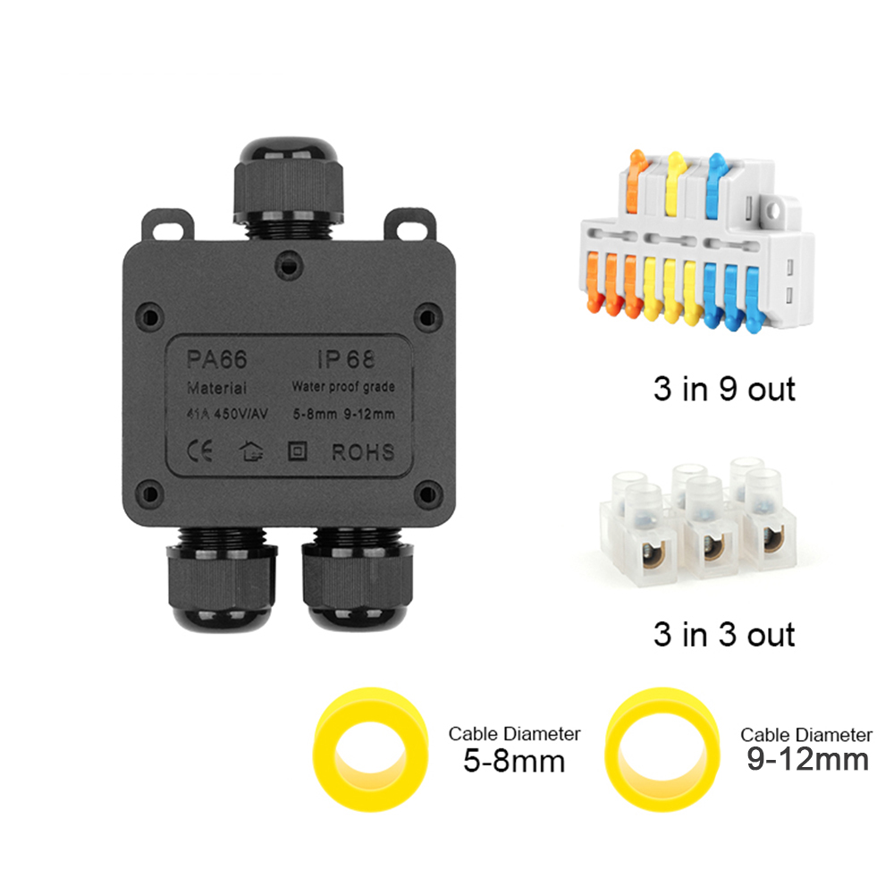 IP68 Outdoor Waterproof Juncti - đánh giá và giá Outdoor Power Distribution Box