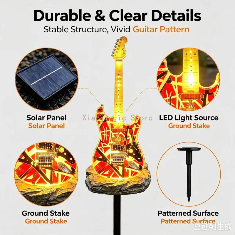Creative Electric Guitar Solar - đánh giá và giá Outdoor Power Stake