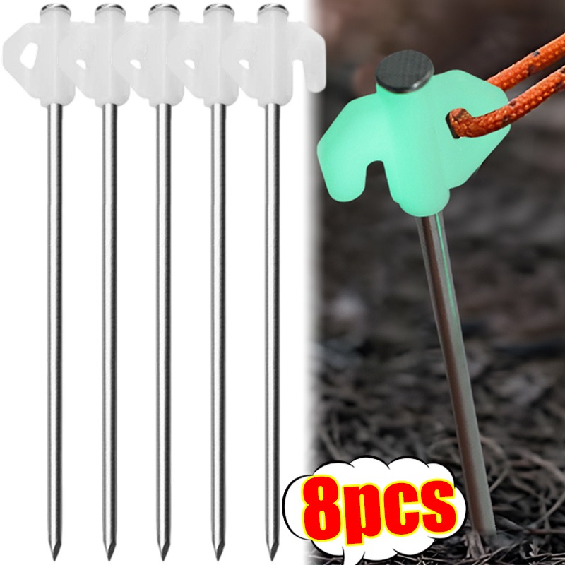 Luminous Tent Pegs Glow in Dar - đánh giá và giá Outdoor Power Stake