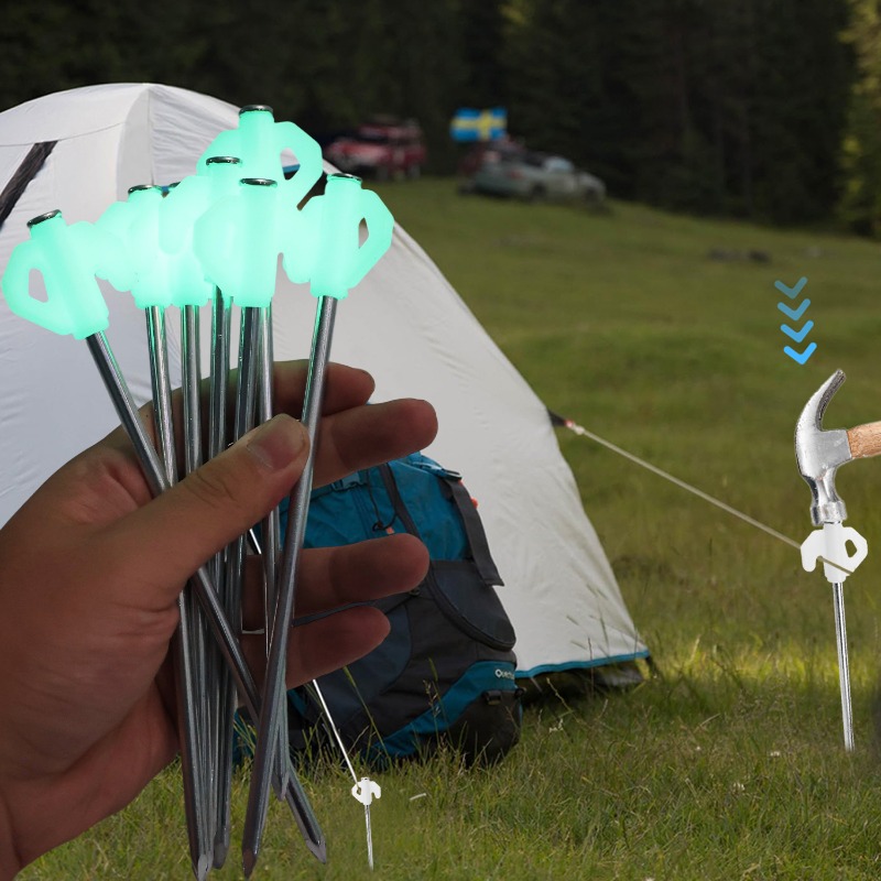 Luminous Tent Pegs Glow in Dar - đánh giá và giá Outdoor Power Stake