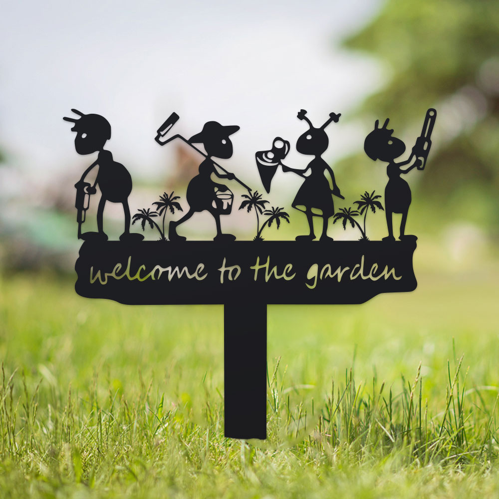 1pc Metal Rustic Metal Ant Sil - đánh giá và giá Outdoor Power Stake