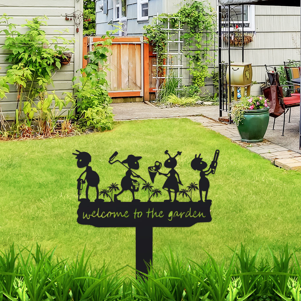 1pc Metal Rustic Metal Ant Sil - đánh giá và giá Outdoor Power Stake