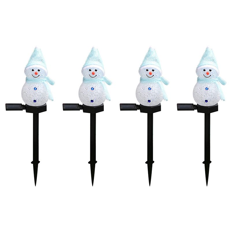New 4X Snowman Solar Lights Ch - đánh giá và giá Outdoor Solar Power Xmas Lights
