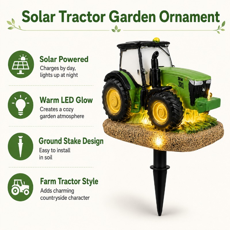 Solar Tractor Garden Stake Lig - đánh giá và giá Outdoor Power Stake