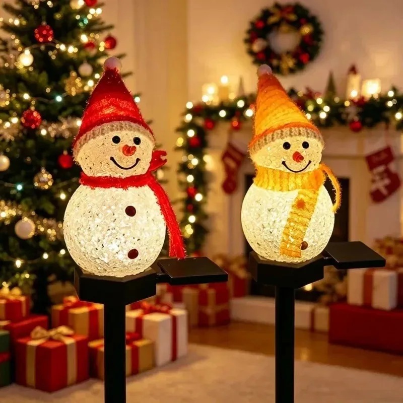 Solar Powered Snowman Ground S - đánh giá và giá Outdoor Solar Power Xmas Lights