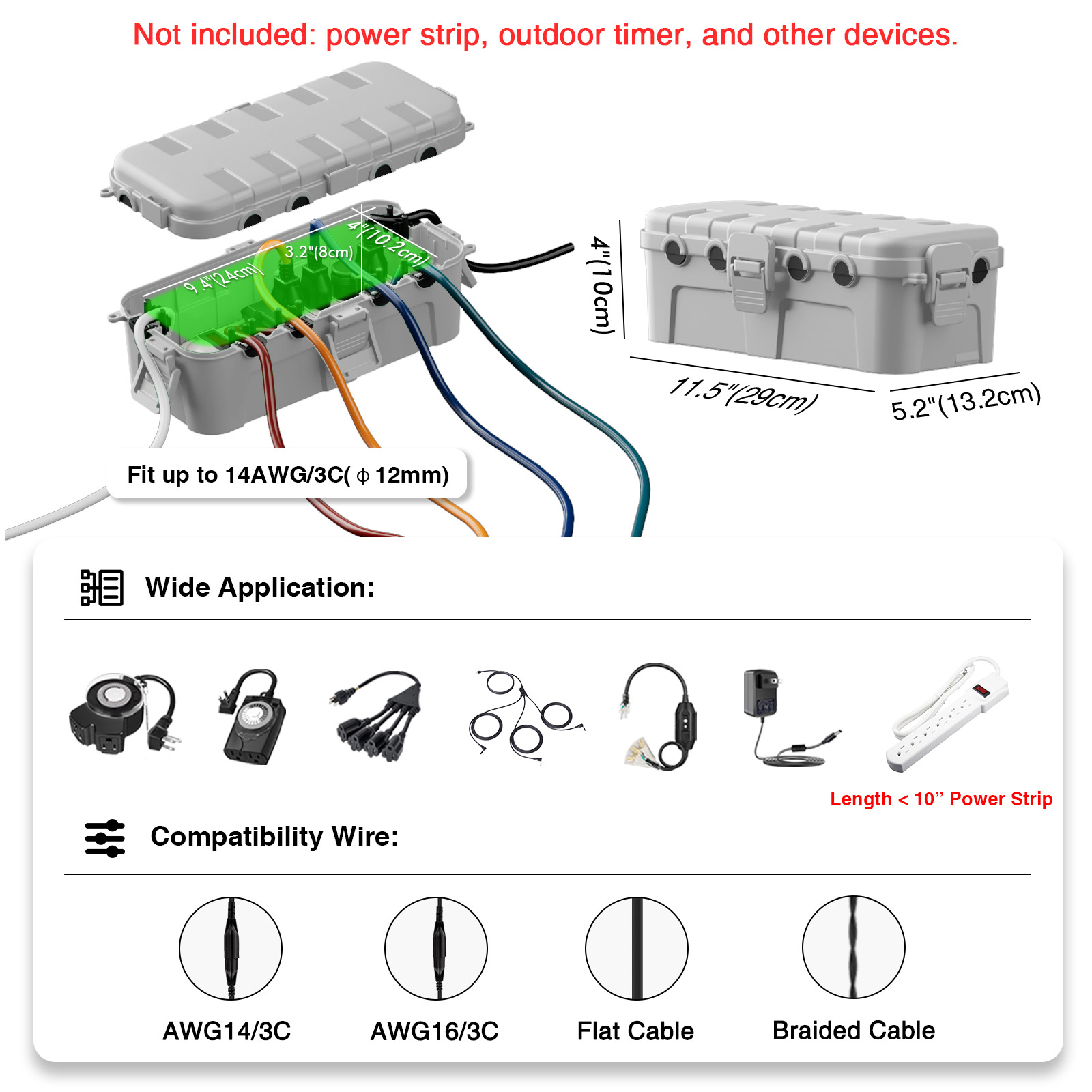 IP54 Waterproof Extension Cord - đánh giá và giá Outdoor Power Timer